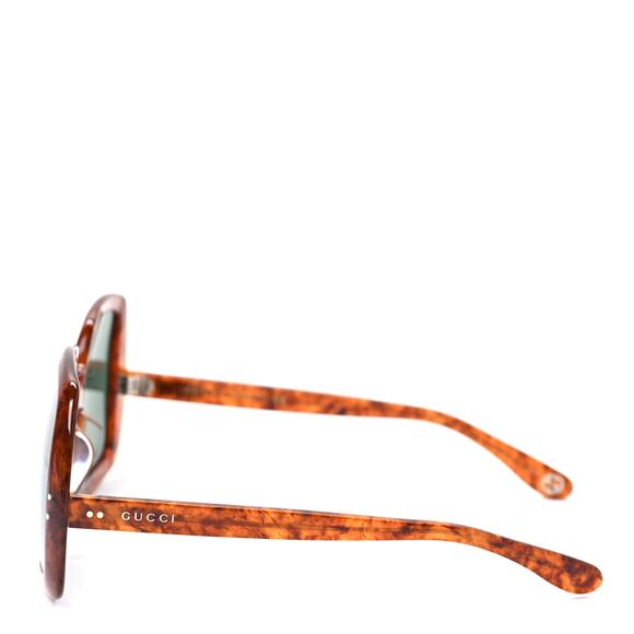 Gucci GG Squared Frame GG0625S Glasses in Havana Brown Oversized Sunglasses - Picture 3 of 7